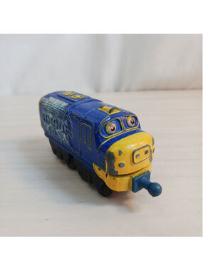 Chuggington Brewster Train Engine Blue Yellow Diecast Learning Curve